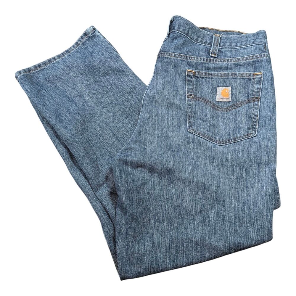 Carhartt Relaxed Fit Straight Leg Denim Jeans Men's 38x29 Med Wash